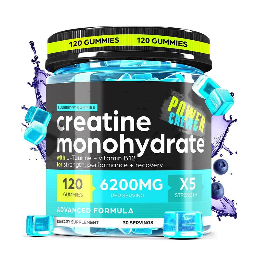 Power Chewer Creatine Monohydrate Gummies Blueberry Flavour