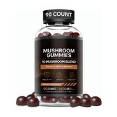 Gummies Mushroom 10 Powerhouse Mushroom Blend untuk Fokus, Kekebalan Kekebalan Hidup